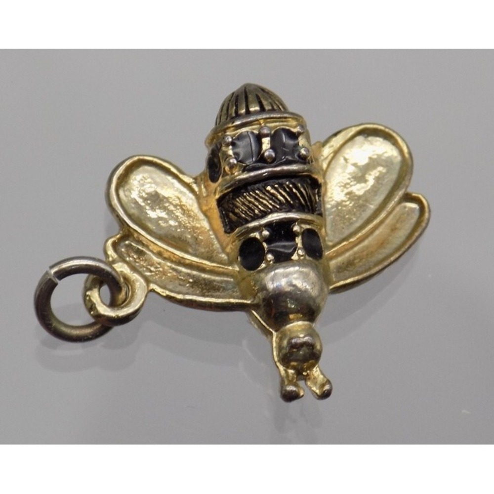 Bee Honeybee Rhinestone Charm Bug Insect Vintage Liz Claiborne